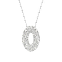 Thumbnail for LADIES PENDANT WITH CHAIN 1 CT ROUND DIAMOND 14K WHITE GOLD