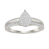 Thumbnail for LADIES RING 1/5 CT ROUND DIAMOND 10K WHITE GOLD
