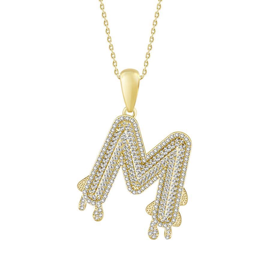 MEN'S CHARM 1/3 CT ROUND DIAMOND 10KT YELLOW GOLD