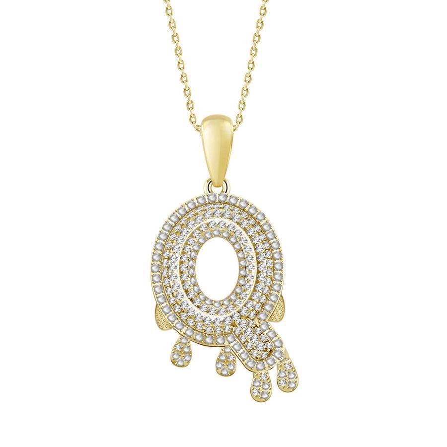 MEN'S CHARM 1/3 CT ROUND DIAMOND 10K YELLOW GOLD