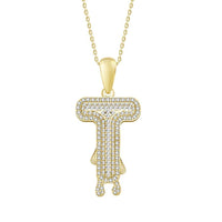 Thumbnail for MEN'S CHARM 1/3 CT ROUND DIAMOND 10K YELLOW GOLD