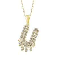 Thumbnail for MEN'S CHARM 1/3 CT ROUND DIAMOND 10K YELLOW GOLD