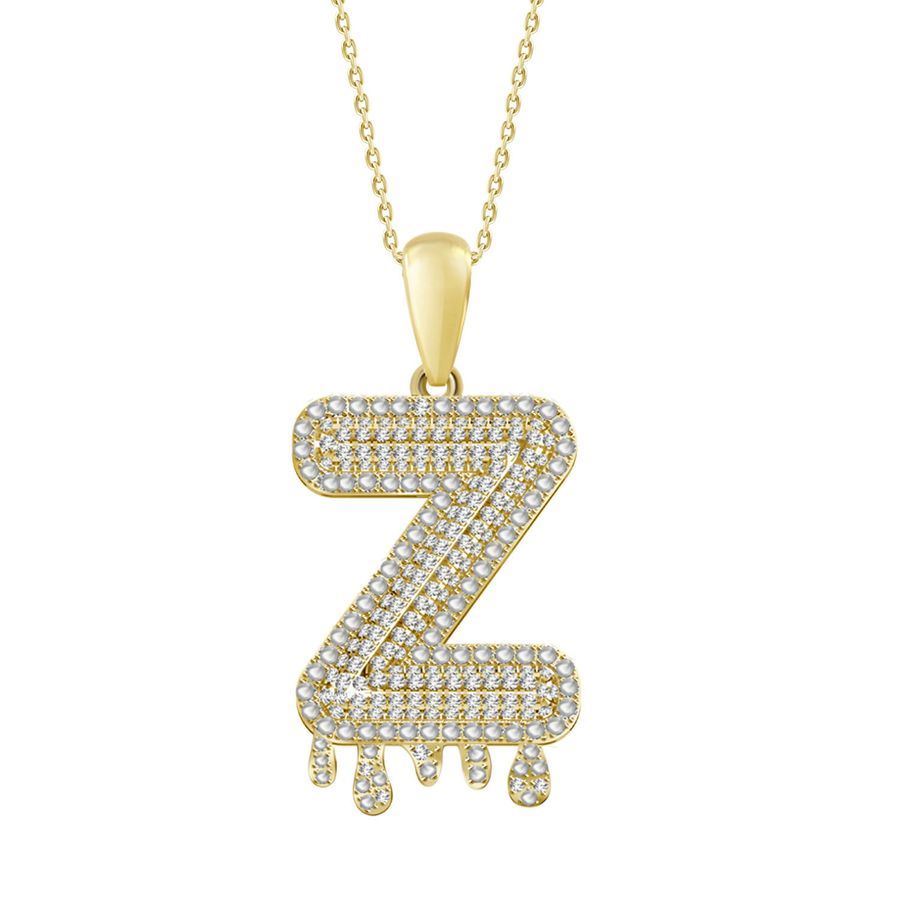 MEN'S CHARM 1/3 CT ROUND DIAMOND 10K YELLOW GOLD