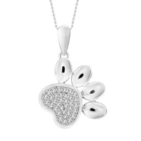 Thumbnail for LADIES PENDANT 1/10 CT ROUND DIAMOND 10K WHITE GOLD