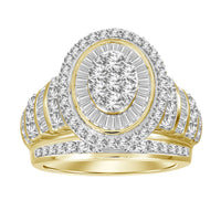 Thumbnail for LADIES RING 2 CT ROUND/BAGUETTE DIAMOND 10K YELLOW GOLD