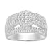 LADIES RING 1 CT ROUND DIAMOND 10K WHITE GOLD