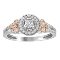 Thumbnail for LADIES RING 1/4 CT ROUND DIAMOND 10K TT WHITE & ROSE GOLD