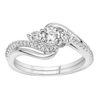 Thumbnail for LADIES RING 1/3 CT ROUND DIAMOND 10K WHITE GOLD