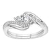 LADIES RING 1/3 CT ROUND DIAMOND 10K WHITE GOLD