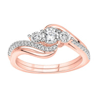 Thumbnail for LADIES RING 1/3 CT ROUND DIAMOND 10K ROSE GOLD