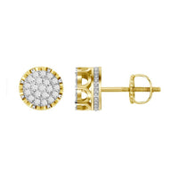 Thumbnail for MEN'S EARRING 1/2 CT ROUND DIAMOND 10K YELLOW GOLD