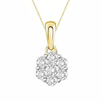 Thumbnail for LADIES PENDANT 1/2 CT ROUND DIAMOND 14K YELLOW GOLD
