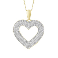 Thumbnail for LADIES PENDANT 1/2 CT ROUND/BAGUETTE DIAMOND 10K YELLOW GOLD
