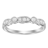 Thumbnail for LADIES STACKABLE BAND 1/4 CT ROUND DIAMOND 14K WHITE GOLD
