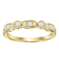 Thumbnail for LADIES STACKABLE BAND 1/4 CT ROUND DIAMOND 14K YELLOW GOLD