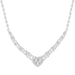 LADIES NECKLACES 1/3 CT ROUND DIAMOND 10K White GOLD