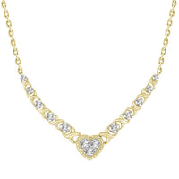 Thumbnail for LADIES NECKLACES 1/3 CT ROUND DIAMOND 10K Yellow GOLD