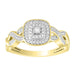 LADIES ENGAGEMENT RING 1/6 CT ROUND DIAMOND 10K YELLOW GOLD