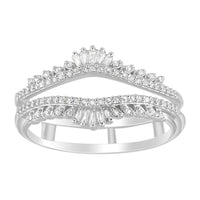 Thumbnail for LADIES ENHANCERS WRAPS 1/4 CT ROUND/BAGUETTE DIAMOND 14K WHITE GOLD