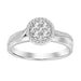 LADIES RING 1/4 CT ROUND DIAMOND 10KWHITE GOLD