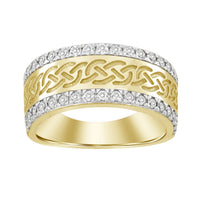 Thumbnail for MEN'S RING 1 CT ROUND DIAMOND 14K YELLOW GOLD