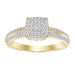 LADIES RING 1/5 CT ROUND DIAMOND 10K YELLOW GOLD