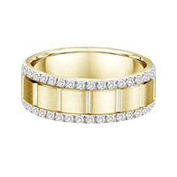 Thumbnail for MEN'S RING 1/2 CT ROUND DIAMOND 14K YELLOW GOLD