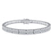 LADIES BRACELET 5 CT ROUND/BAGUETTE DIAMOND 10K WHITE GOLD