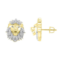 Thumbnail for MEN'S EARRING 1/4 CT ROUND DIAMOND 10K YELLOW GOLD