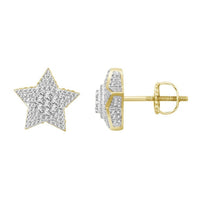 Thumbnail for MEN'S EARRING 3/4 CT ROUND DIAMOND 10K YELLOW GOLD