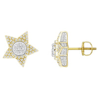Thumbnail for MEN'S EARRING 1/2 CT ROUND DIAMOND 10K YELLOW GOLD