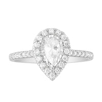 Thumbnail for LADIES SEMI MOUNT RING 1/3 CT ROUND/PEAR DIAMOND 14K WHITE GOLD