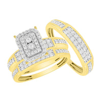 Thumbnail for LADIES TRIO SET 1 CT ROUND DIAMOND 10KYELLOW GOLD