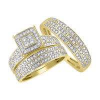 Thumbnail for LADIES TRIO SET 1 CT ROUND DIAMOND 10KYELLOW GOLD