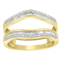 Thumbnail for LADIES WRAPS & ENHANCERS 1/4 CT ROUND/BAGUETTE DIAMOND 10K YELLOW GOLD