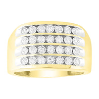 Thumbnail for MEN'S RING 1/2 CT ROUND DIAMOND 10K YELLOW GOLD