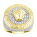 MEN'S RING 1 1/4 CT ROUND DIAMOND 10K YELLOW GOLD