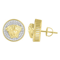 Thumbnail for MEN'S EARRING 1/2 CT ROUND DIAMOND 10K YELLOW GOLD