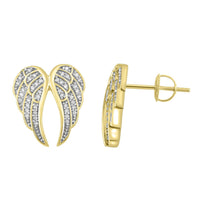 Thumbnail for MEN'S EARRING 1/4 CT ROUND DIAMOND 10K YELLOW GOLD