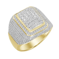 Thumbnail for MEN'S RING 2 CT ROUND DIAMOND 10K YELLOW GOLD