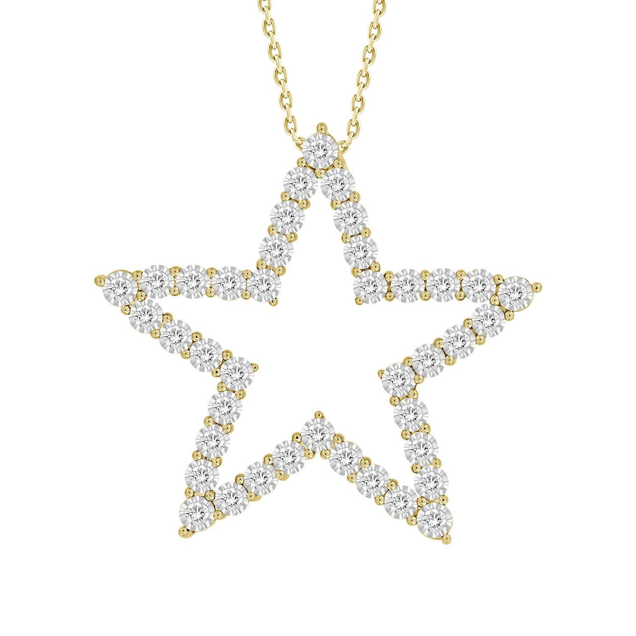MEN'S CHARMS 1 1/2 CT ROUND DIAMOND 10K YELLOW GOLD