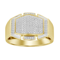 Thumbnail for MEN'S RING 1/3 CT ROUND DIAMOND 10K YELLOW GOLD
