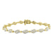 LADIES BRACELETS 1 CT ROUND/BAGUETTE DIAMOND 10K YELLOW GOLD