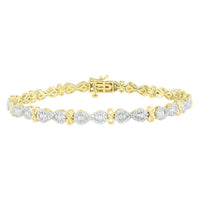 Thumbnail for LADIES BRACELETS 1 CT ROUND/BAGUETTE DIAMOND 10K YELLOW GOLD