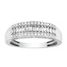 LADIES DIAMOND BAND 1/4 CT ROUND/BAGUETTE DIAMOND 10K WHITE GOLD