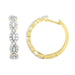 LADIES HOOPS 1 CT ROUND/BAGUETTE DIAMOND 10K YELLOW GOLD