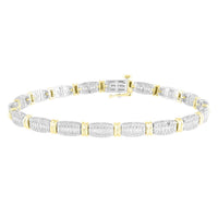Thumbnail for LADIES BRACELETS 1 CT ROUND/BAGUETTE DIAMOND 10K YELLOW GOLD
