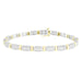 LADIES BRACELETS 1 CT ROUND/BAGUETTE DIAMOND 10K YELLOW GOLD