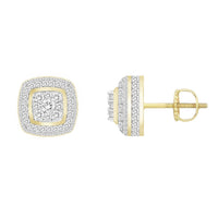 Thumbnail for MEN'S EARRING 1/2 CT ROUND DIAMOND 10K YELLOW GOLD