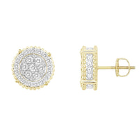 Thumbnail for MEN'S EARRING 1/2 CT ROUND DIAMOND 10K YELLOW GOLD